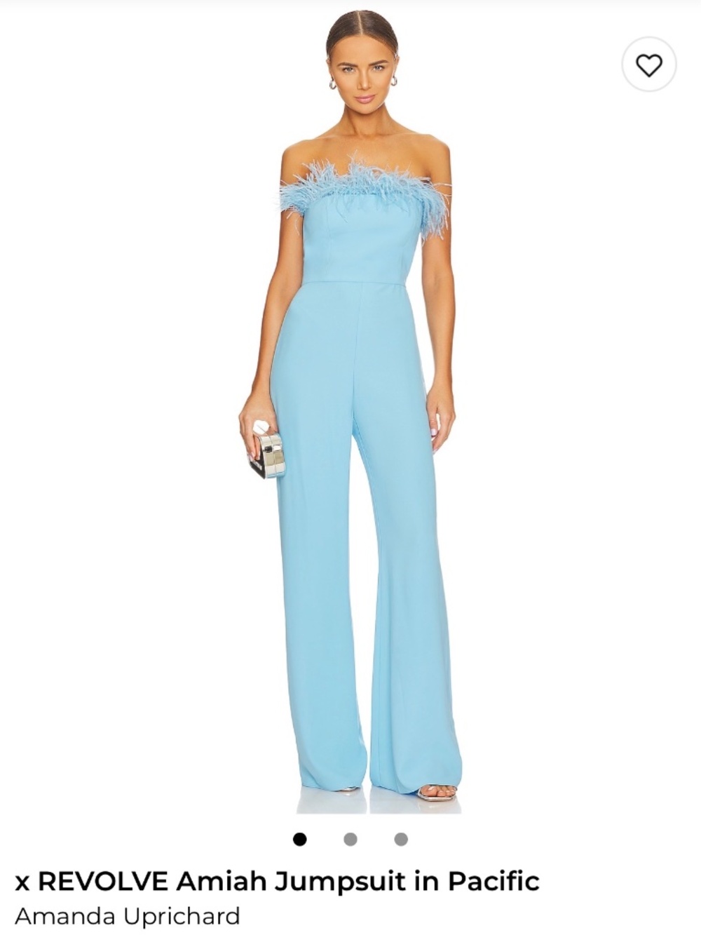 Amanda Uprichard Amaiah jumpsuit in pacific color xs
